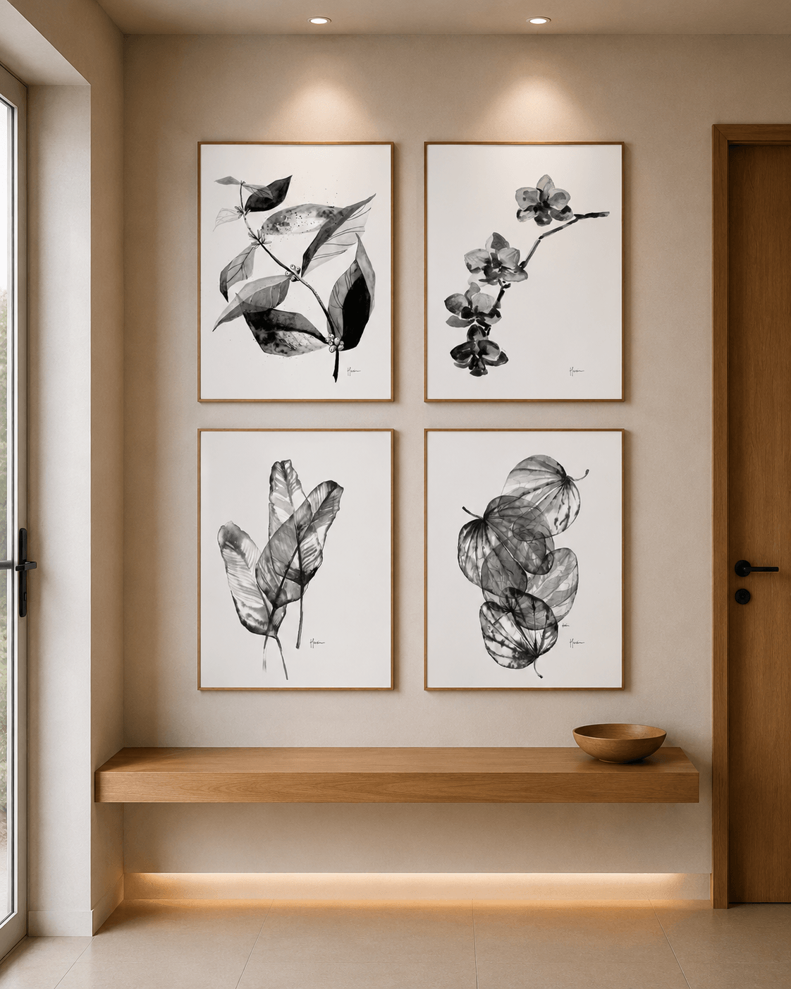 KIT 4 QUADROS DECORATIVOS - DA NOSSA FLORA